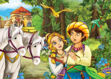 şirin royal çift üzerinde çayır çekici