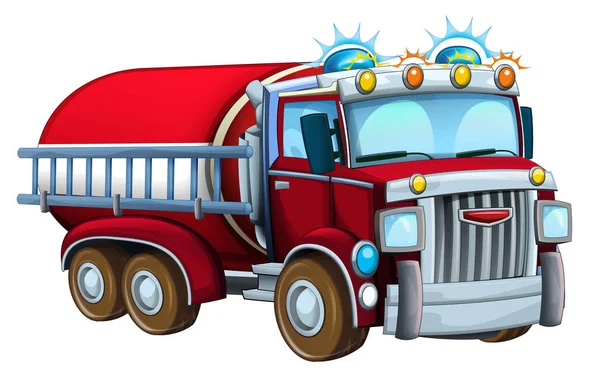 Cartoon firetruck - isolated — Stock Photo, Image