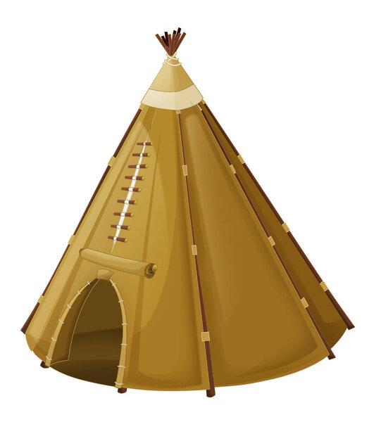 Карикатурная традиционная палатка - tee pee
