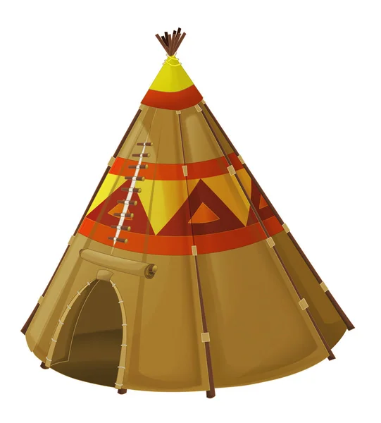 Cartoon traditional tent - tee pee — Stock Photo, Image