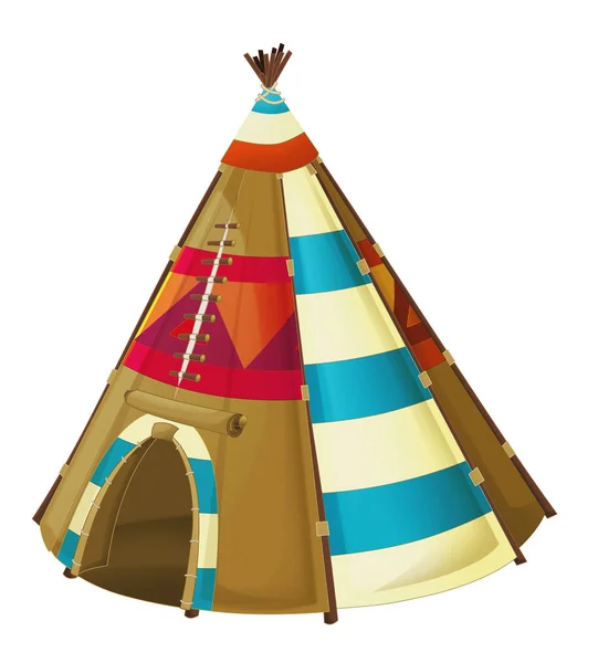 Cartoon traditional tent - tee pee — Stock Photo, Image