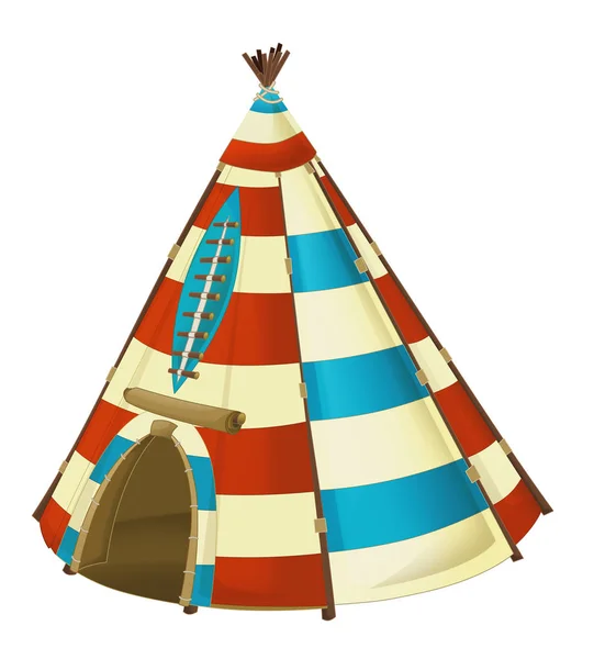 Cartoon traditional tent - tee pee — Stock Photo, Image