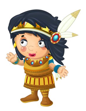 Çizgi Film Hint karakteri - çocuklar için illüstrasyon izole-