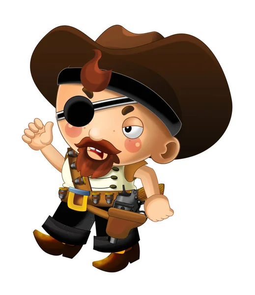 Cartoon western cowboy - isolato - illustrazione per bambini — Foto Stock