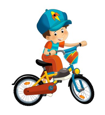Çizgi film çocuk Bisiklet