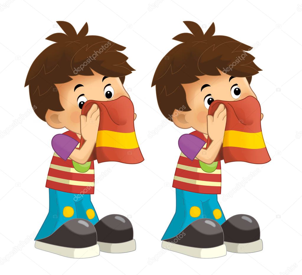 young boys wipe the faces with a towels — Stock Photo © illustrator_hft