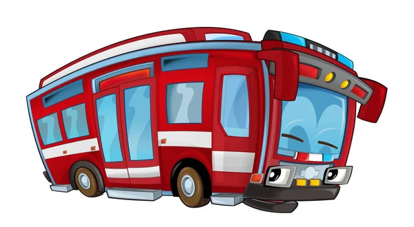 Hasičské auto kreslené dopravy — Stock fotografie