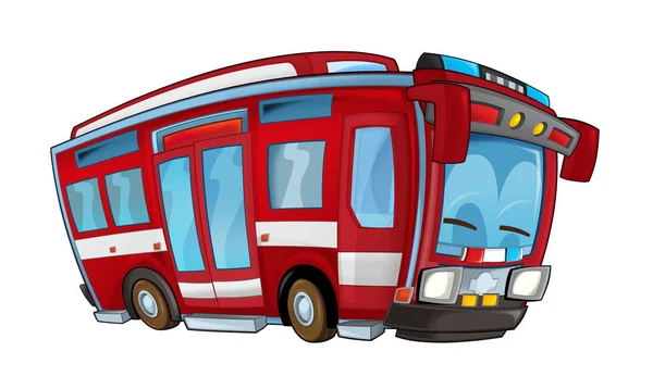 Cartoon firetruck - isolated — Stock Photo, Image