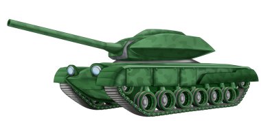 Çizgi film tank - illüstrasyon çocuklar için