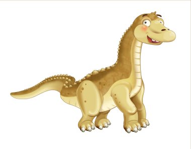 Çizgi film dinozor illüstrasyon 