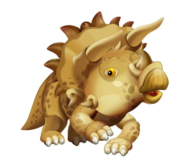 Karikatür mutlu dinozor triceratops — Stok fotoğraf