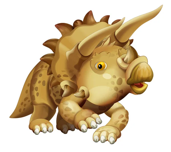 Cartoon happy dinosaurie triceratops — Stockfoto