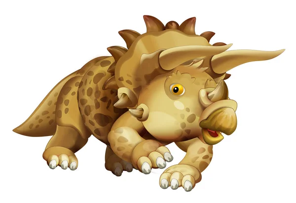Cartoon šťastný dinosaurus triceratops — Stock fotografie