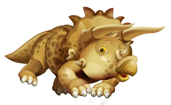 Cartoon happy dinosaurie triceratops — Stockfoto