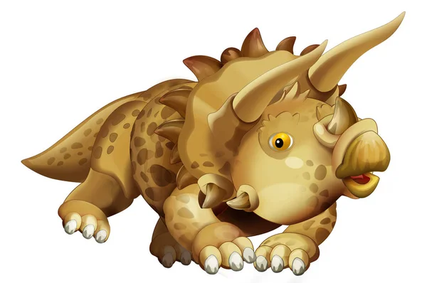 Cartoon happy dinosaurie triceratops — Stockfoto