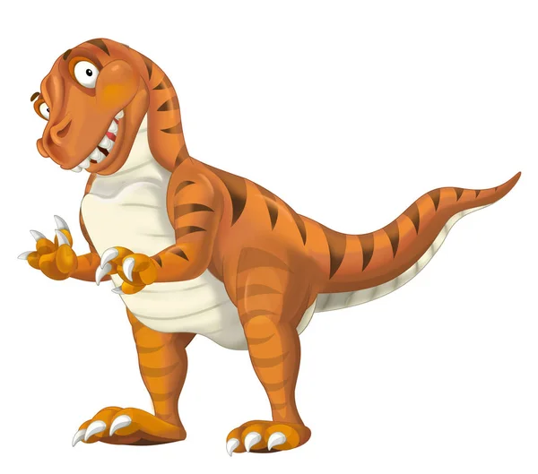 Мультяшный динозавр-тираннозавр — стоковое фото