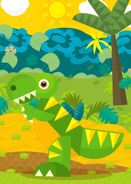 cartoon dinosaur illustration for children