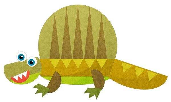 Карикатурный счастливый динозавр — стоковое фото