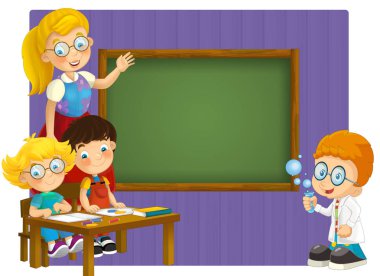 Bilim tüp ve öğrenme diğer çocuklar ile çocuk