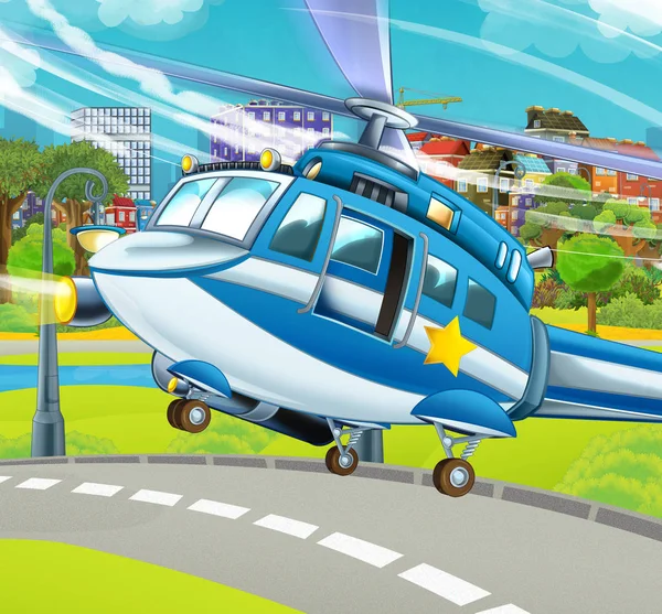 Polis helikopter illustration — Stockfoto