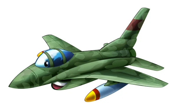 卡通喷气式战斗机军事机器 — 图库照片
