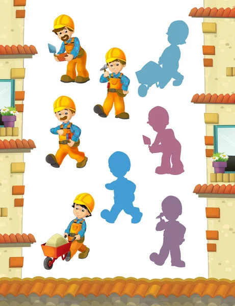 Werknemers in de bouw doen sommige banen — Stockfoto