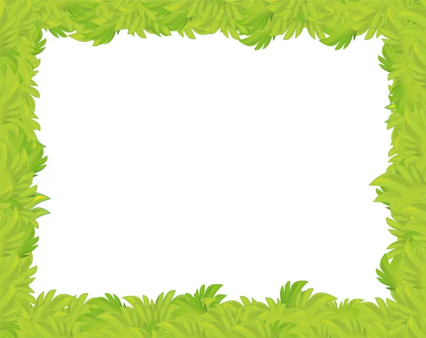 Cartoon grass frame — Stock Photo, Image