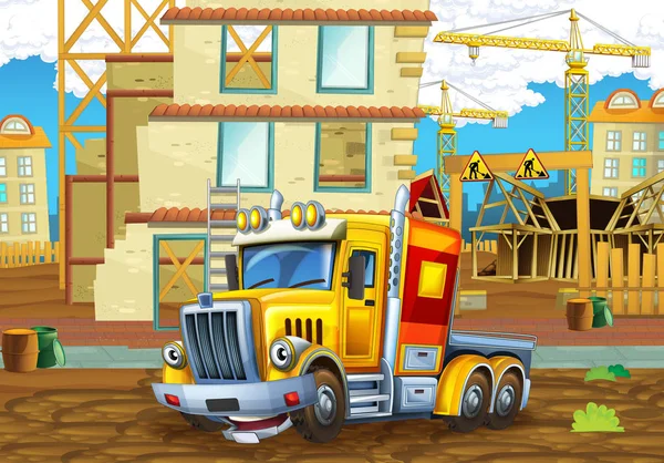 Şantiye ağır kamyon ile