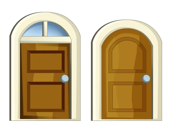 Cartoon set of doors — Stock Photo, Image