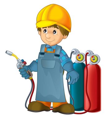 Çizgi İnşaat işçisi