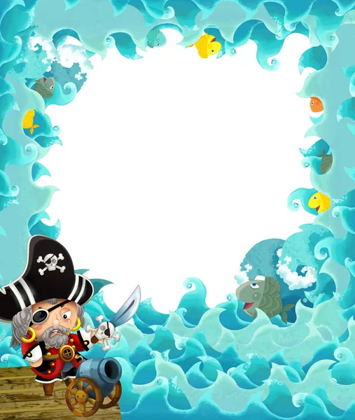 Cartoon Pirate Frame für unterschiedliche Nutzung — Stockfoto