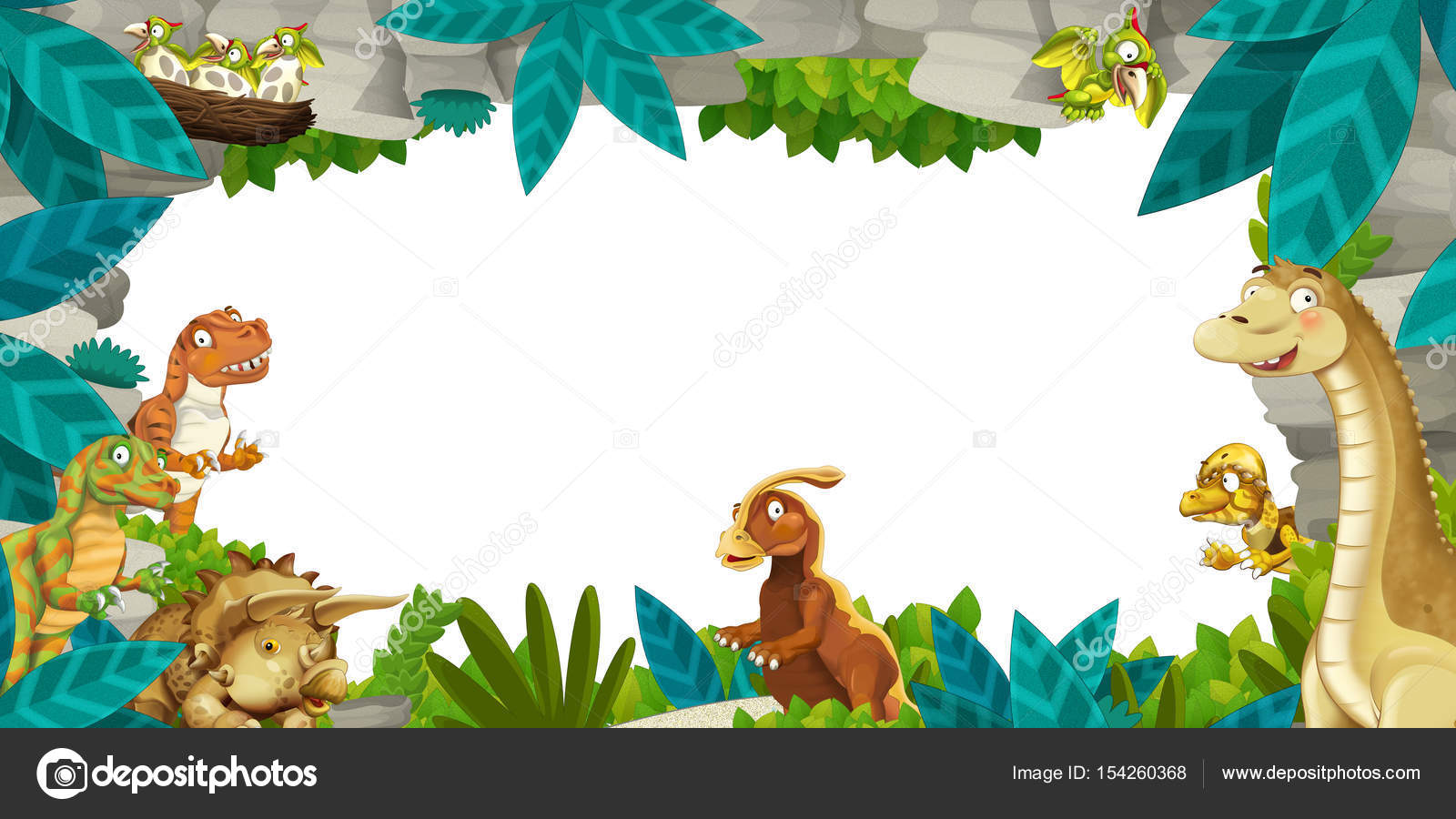 Cartoon dinosaurs wallpaper fotos de stock, imágenes de Cartoon dinosaurs  wallpaper sin royalties | Depositphotos