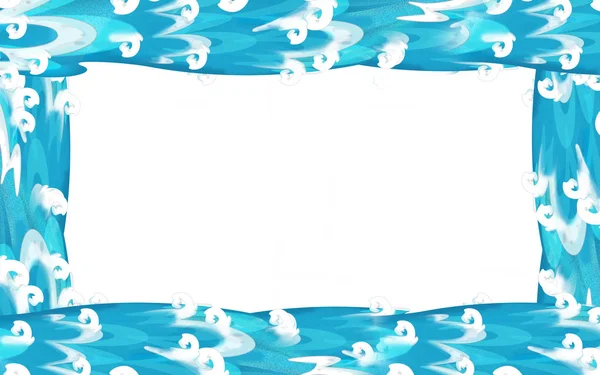 Вода з хвилями рамка фону — стокове фото