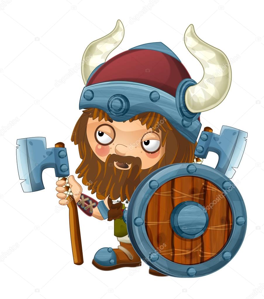 Cartoon viking warrior