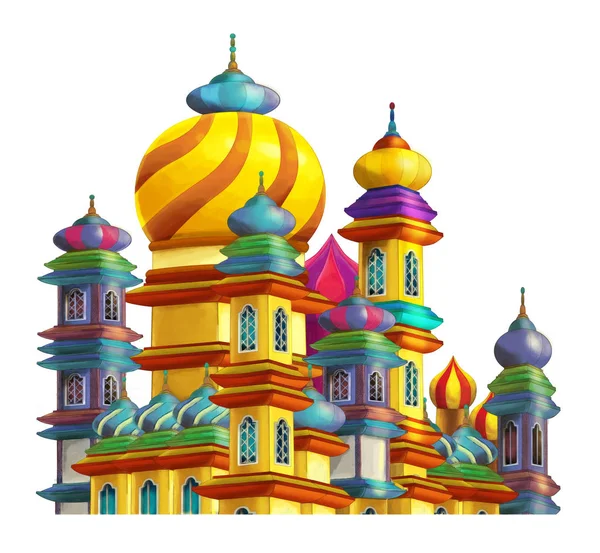 Cartoon castle on white background — Stock Photo, Image