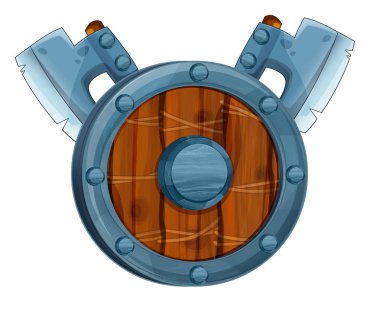 eksen üzerinde bir kalkanla geçti