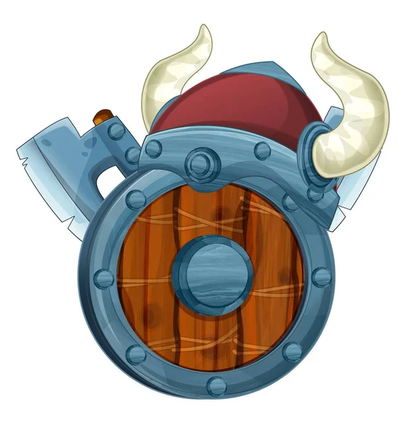 Elementos de armadura - escudo, capacete e machados — Fotografia de Stock
