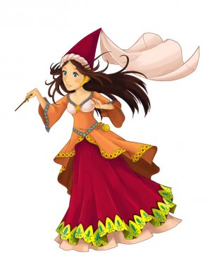 çizgi film Prenses veya büyücü kadın karakteri