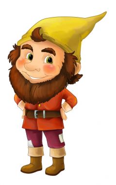 İzole karikatür cüce 