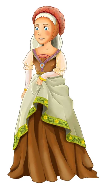 Cartoon princess sorceress or servant character — Stock Photo, Image