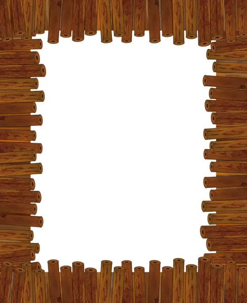 Cartoon houten frame — Stockfoto