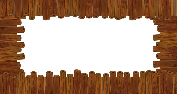Quadro de madeira dos desenhos animados — Fotografia de Stock