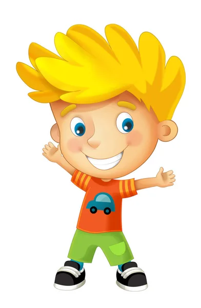 Cartoon glücklicher Junge — Stockfoto