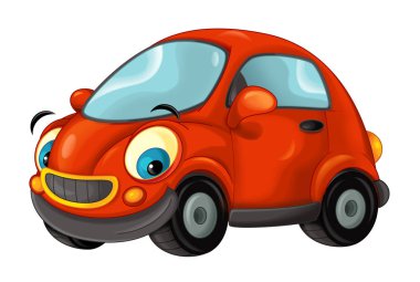 Spor araba Karikatür gülümseyen ve seyir