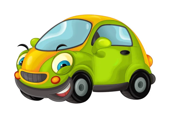 Cartoon-Sportwagen lächelt und schaut — Stockfoto