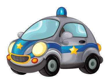 karikatür polis arabası   