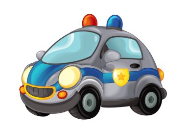 karikatür polis arabası   