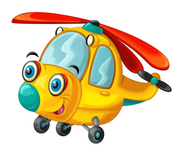 Hélicoptère de bande dessinée - illustration pour les enfants — Photo