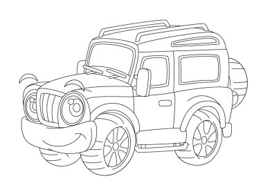 yoldan ateş veya polis kamyon - sayfa boyama