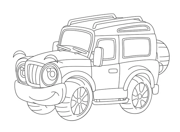 off road fire or police truck - coloring page